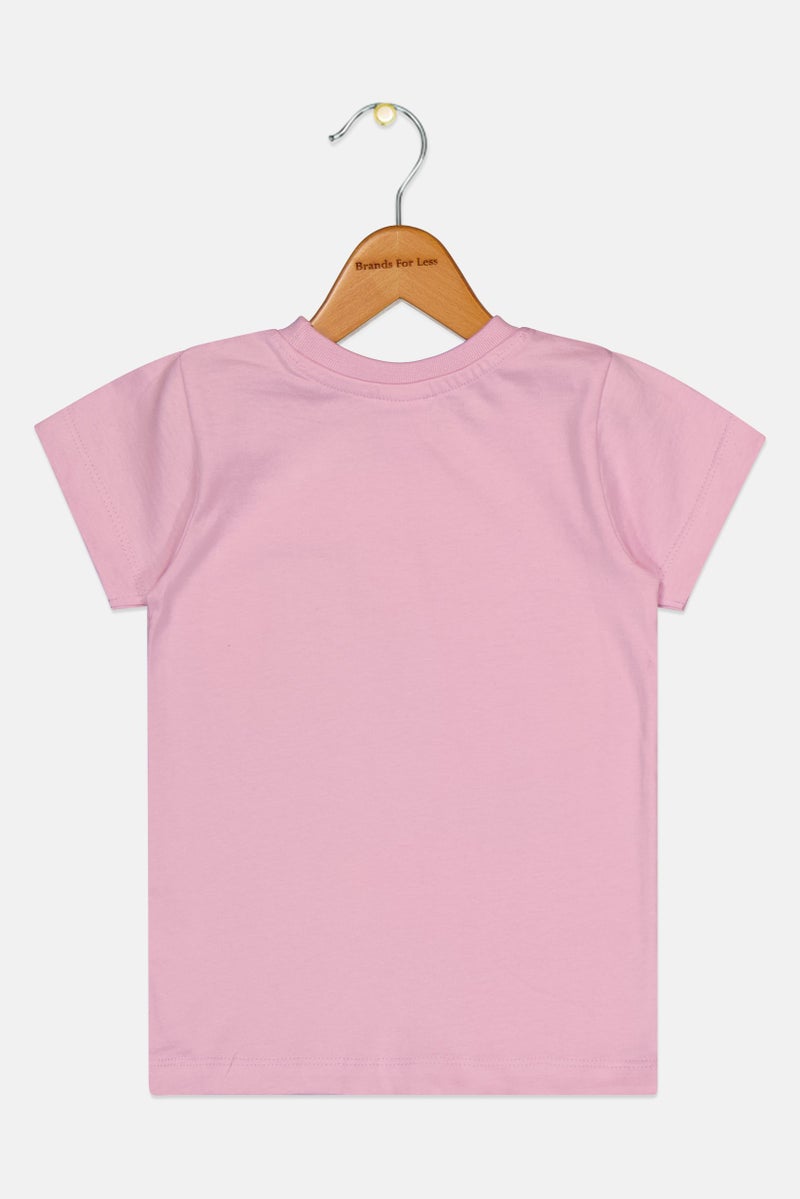 Disney Lilo And Stitch Toddlers Girl Graphic Print Short Sleeve T-Shirt, Pink - Image 3